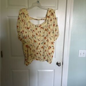 Floral Yellow Women's Top
